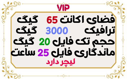 65 گیگ فضا و 3000 گیگ ترافیک 1 ماهه